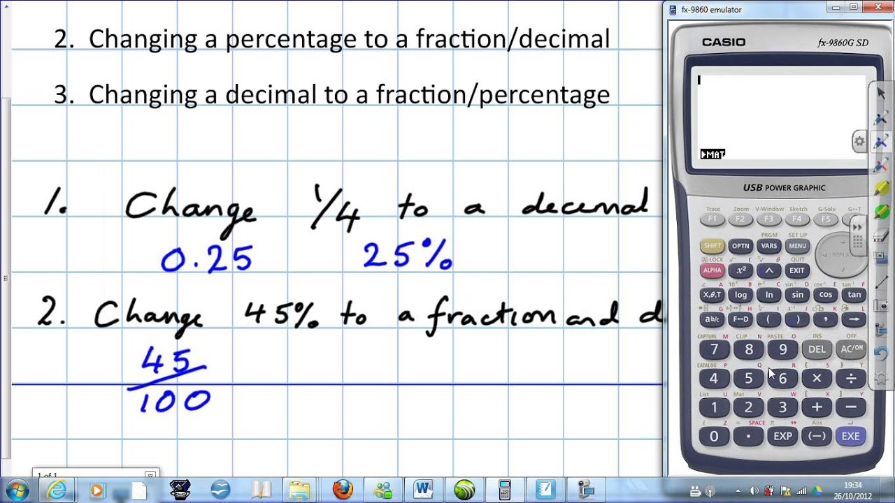 How to Convert a Percentage to Decimal Form with a Calculator