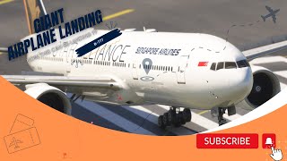 Most SCARY BIG Plane Landing!! Boeing 777 Singapore Airlines Landing at San Francisco Airport