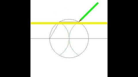 Drawing of a regular hexagon inscribed in a circle