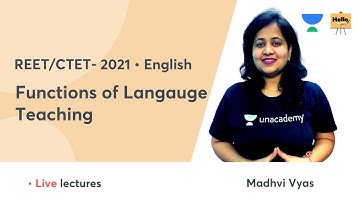 Functions of Langauge Teaching | REET/CTET-2021 | English | Hello Teachers | Madhvi Vyas