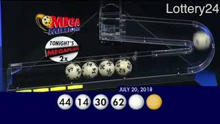 2018 07 20 Mega Millions Numbers and draw results