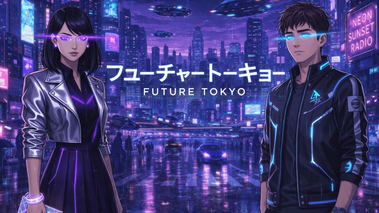 フューチャー・トーキョー｜Retro Future City Pop ✨ ネオンが描く