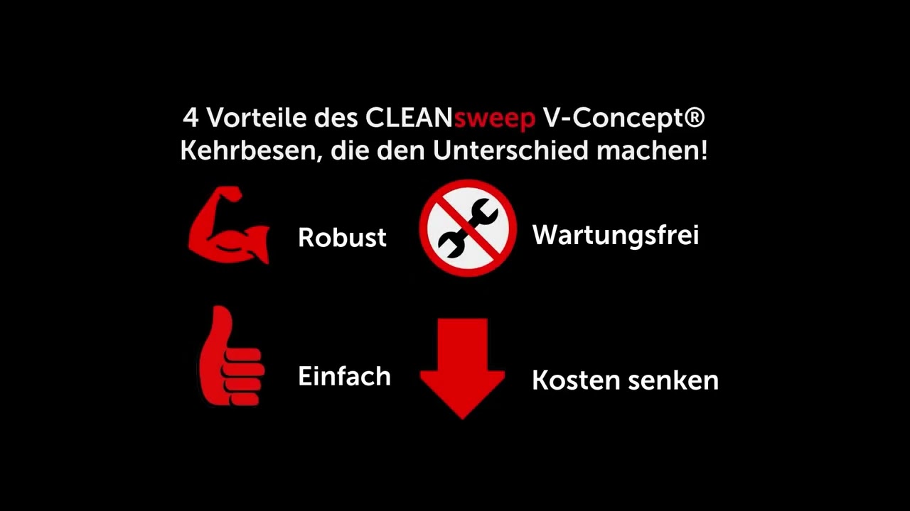 Effiziente Schneeräumung in der Logistikbranche mit dem CLEANsweep V-Concept® Kehrbesen!