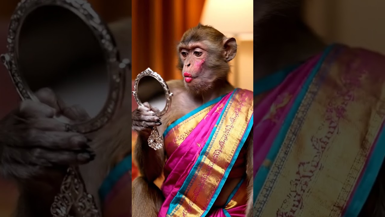 “Cute Monkey Makeup Tutorial 😍 | Larkeeeo Seekho From This Funny Pro!” 