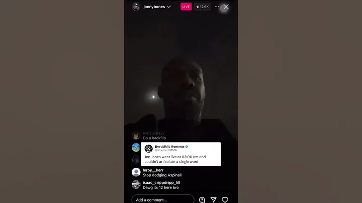 Jon Jones loses his mind during Instagram live