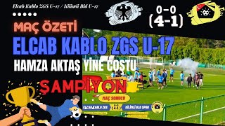 Elcab Kablo Zgs U-17 Kilimli Bld U-17 0-04-1 Maç Özeti̇