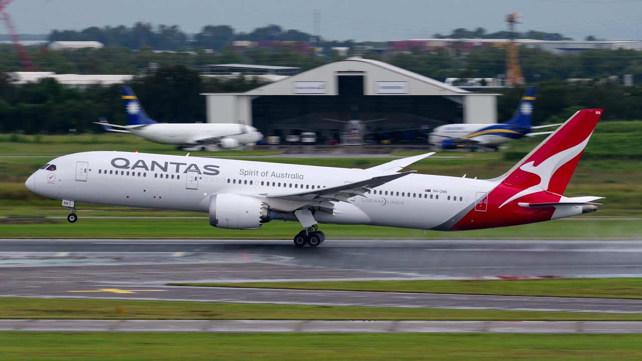 24 AMAZING 4K Takeoffs and Landings Plane Spotting at Brisbane Airport