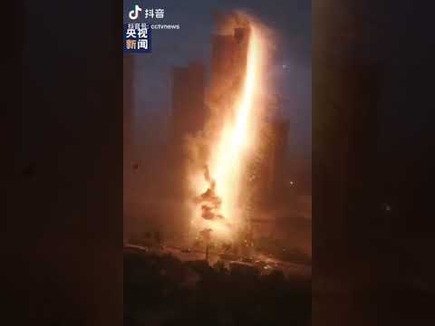 Gigantic Firebomb Hits Sky Scraper in Shenyang China