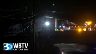 FedEx Truck Hanging Off Bridge Closes Part Of I-485 Outer In Charlotte