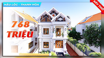 Vẻ Đẹp Tân Cổ Điển Của Mẫu Biệt Thự 2 Tầng Mái Thái Xây Thô 768Tr Tại Huyện Hậu Lộc Tỉnh Thanh Hóa