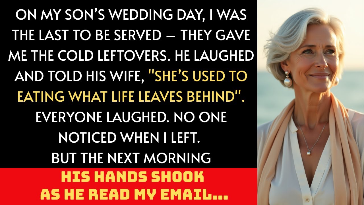 On my son's wedding, i was the last to be served — they gave me the cold leftovers. so i...
