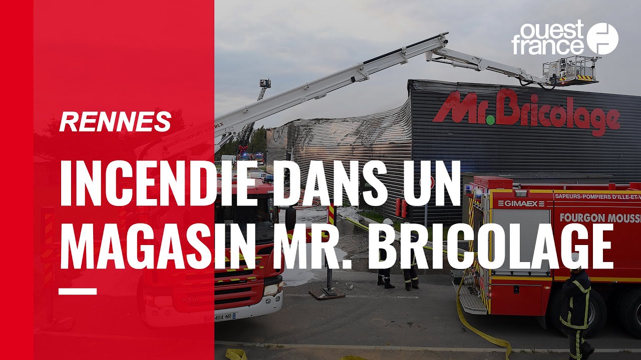 Après une explosion, incendie dans un magasin Mr. Bricolage près de Rennes
