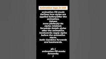 "Control Animation Styles Before and After with CSS Animation Fill Mode! 🎨"