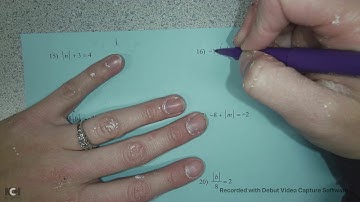 Absolute Value Equations (operations outside)