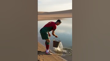 Ronaldo Saved the dragon fruit tree from drying up by watering it #ronaldo #ai #cr7 #save
