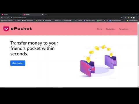 Basic Banking System | ePocket | Web Development | GRIP | The Sparks Foundation | #GRIPAPRIL21