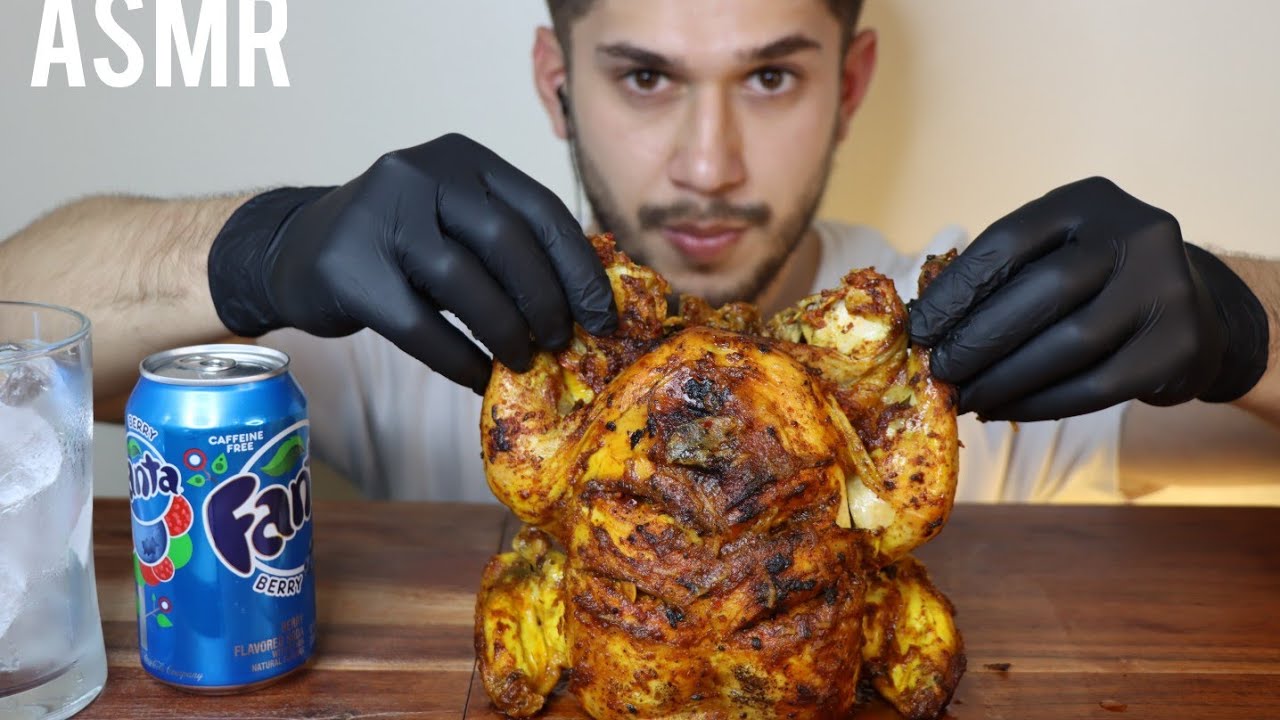 ASMR WHOLE ROTISSERIE CHICKEN + SPICY FIRE SAUCE AND PERINAISE | MUKBANG *REAL EATING SOUNDS*