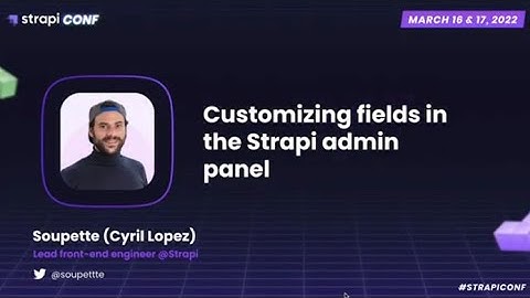 Customizing fields in the Strapi admin panel by Cyril Lopez