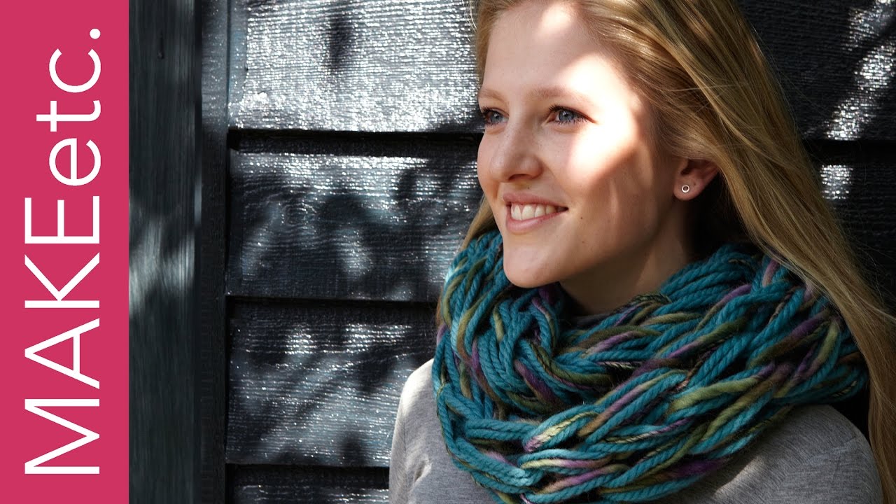 DIY Arm Knitting Tutorial: Learn how to arm knit the Infinity Scarf