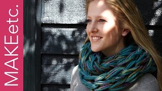Diy Arm Knitting Tutorial Learn How To Arm Knit The Infinity Scarf