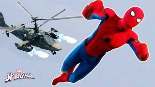 Spiderman battle HELICOPTER! The passing game Marvel's Spider Man ps4 #13