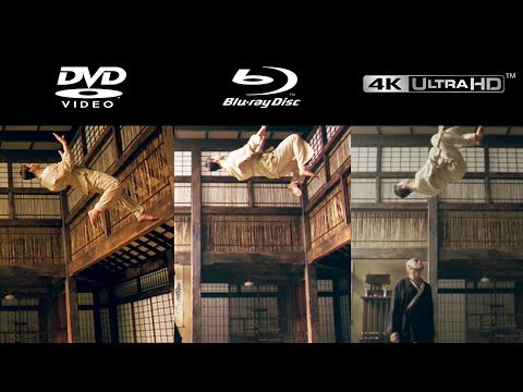 The Matrix Resolutions ( DVD vs BLU-RAY vs 4K ) Kung Fu Fight Scene Format Comparison