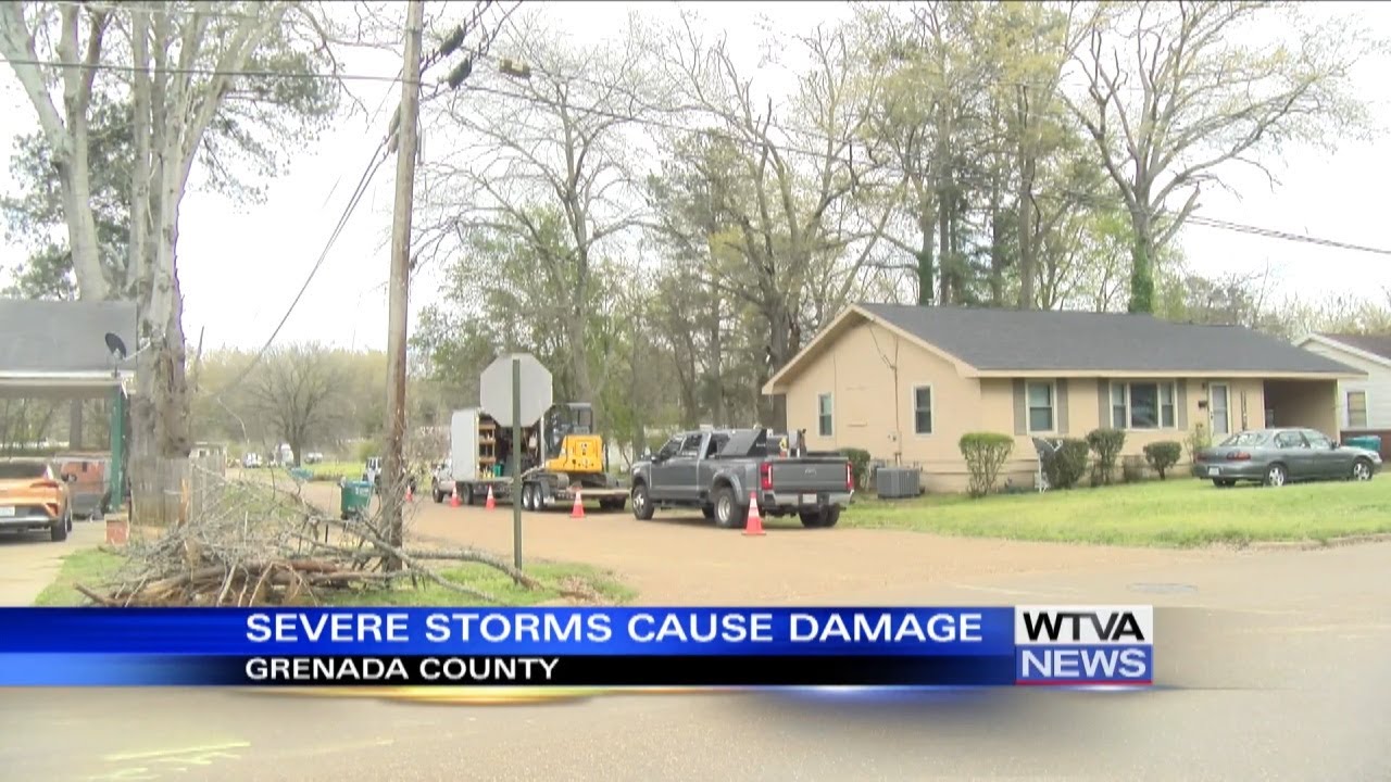 Sunday storms disrupt power, water in Grenada County - YouTube