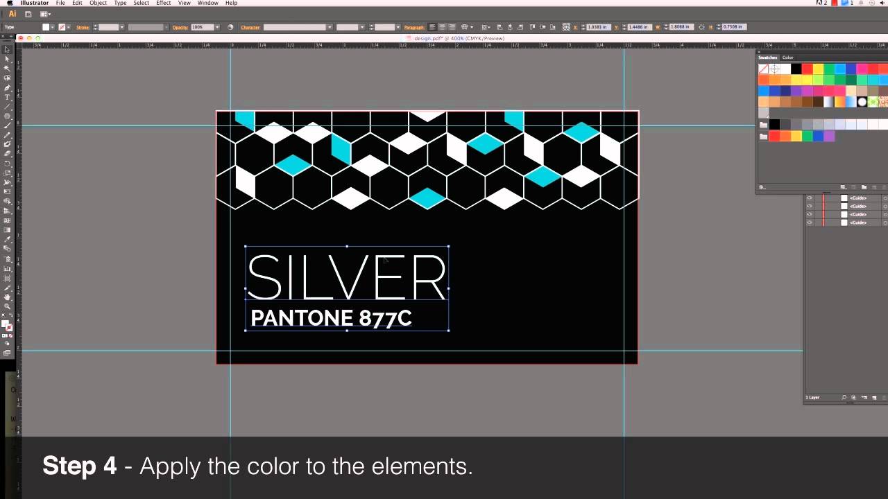 Adding Silver Pantone877c To Your Design In Illustrator Youtube