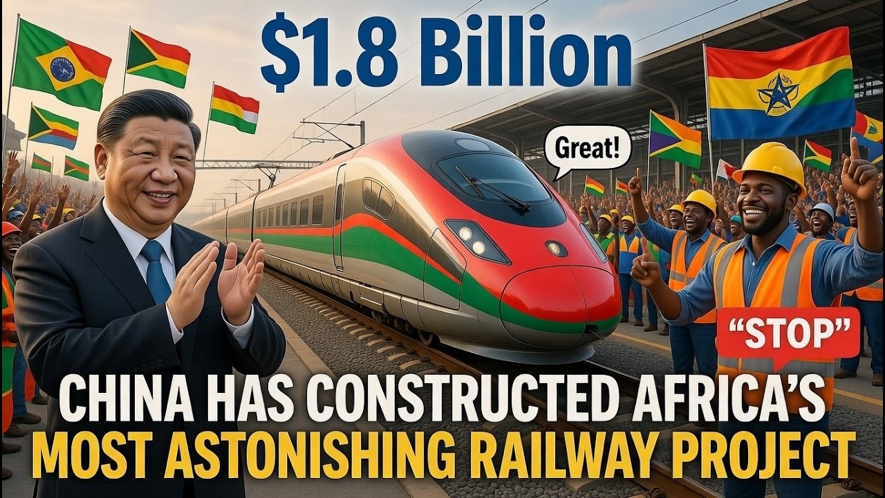 China Builds a Mega Railway Through 10 Million Landmines — Angola Is Amazed 1080p caption