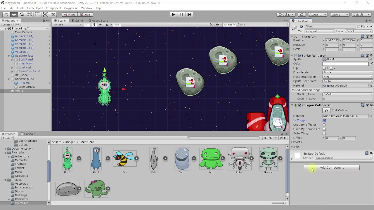 Unity Playground Unity PlayGround 11 - Подсчет очков - YouTube