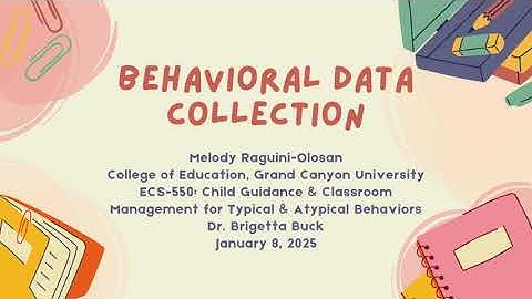 Behavioral Data Collection
