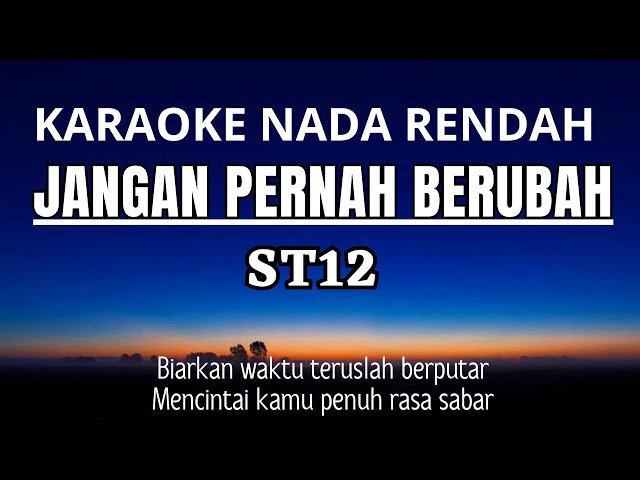 ST12 - Jangan Pernah Berubah (Karaoke Lower Key Nada Rendah Pria -3) class=