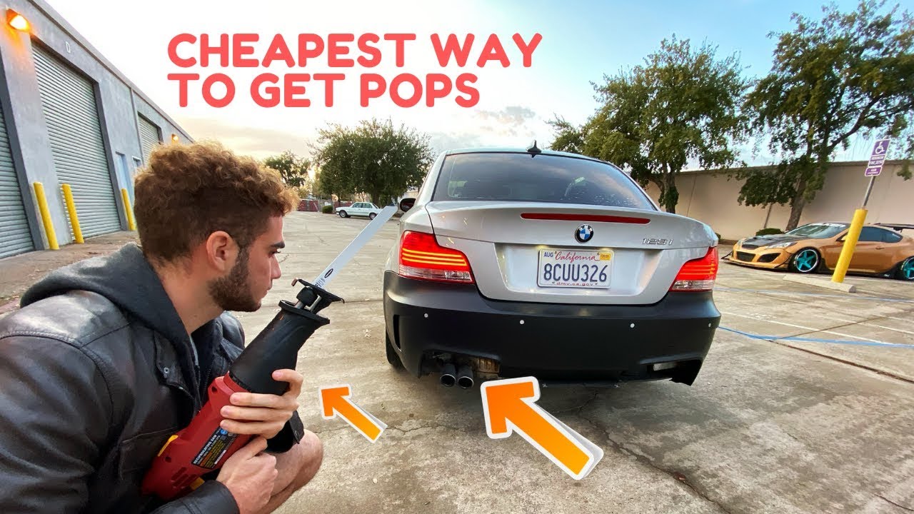 HARBOR FREIGHT MUFFLER DELETE $30 (BMW 128I) - YouTube