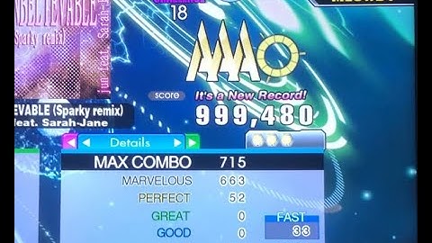 UNBELIEVABLE (Sparky mix) (CSP-18) PFC 52p 999,480 [DDR A3]