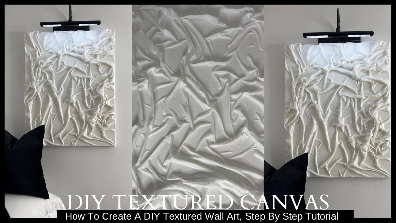 DIY TEXTURED CANVAS ART  how to create a diy textured wall art