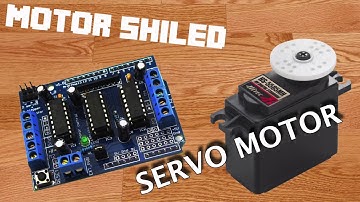 Arduino tutorial | How to use Motor shield L293d control Servo motor
