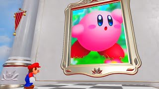 What happens when Mario enters the Kirby Painting in Super Mario Odyssey?