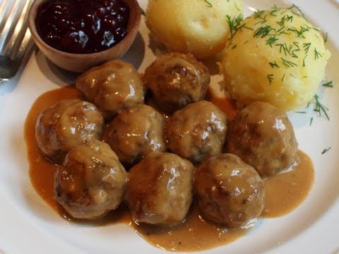 Swedish Meatballs Recipe -- Beef & Pork Meatballs with Creamy Brown Gravy