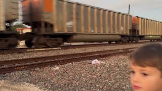 Sick K5HL! BNSF ES44AC #5985 Leads Massive Coal in Rosenberg