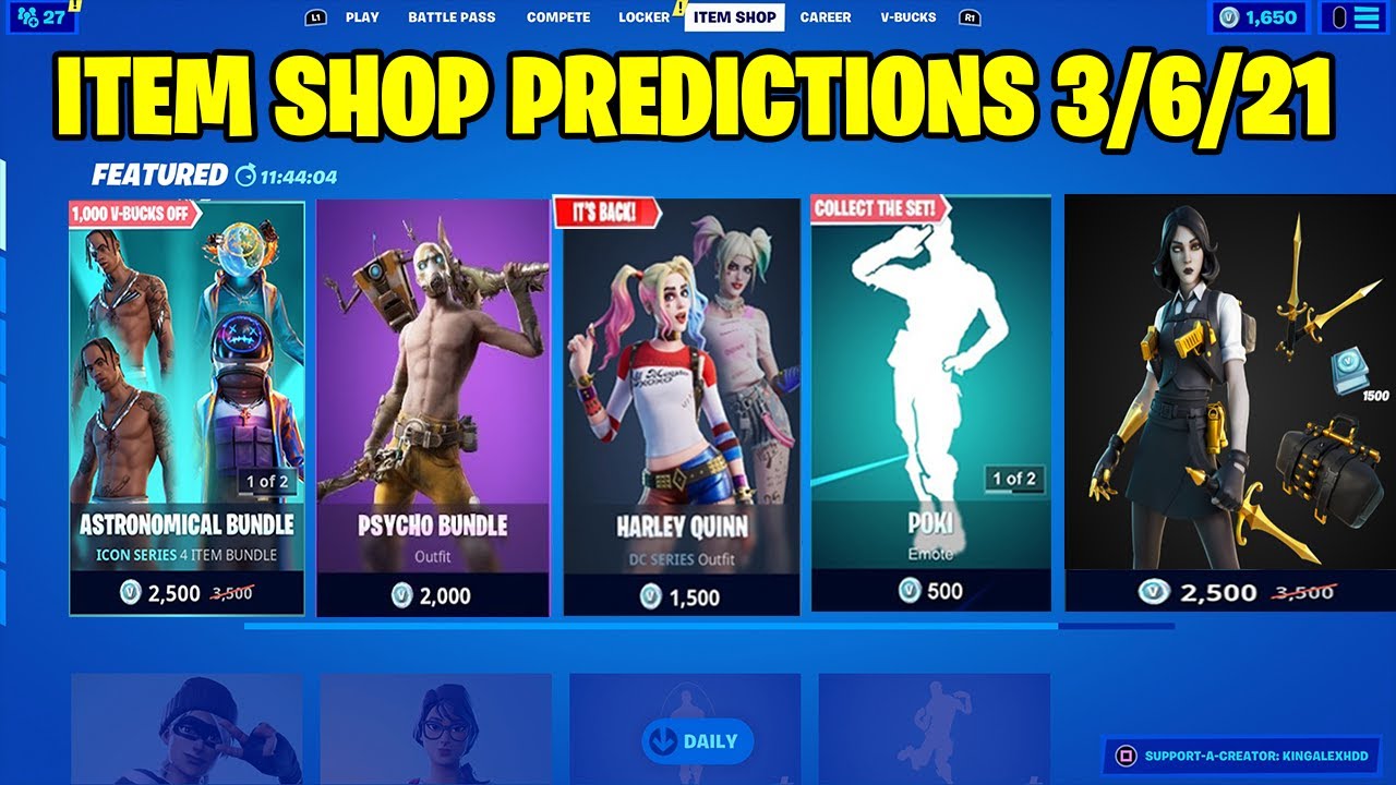 March 6th Item Shop Predictions Fortnite. YouTube