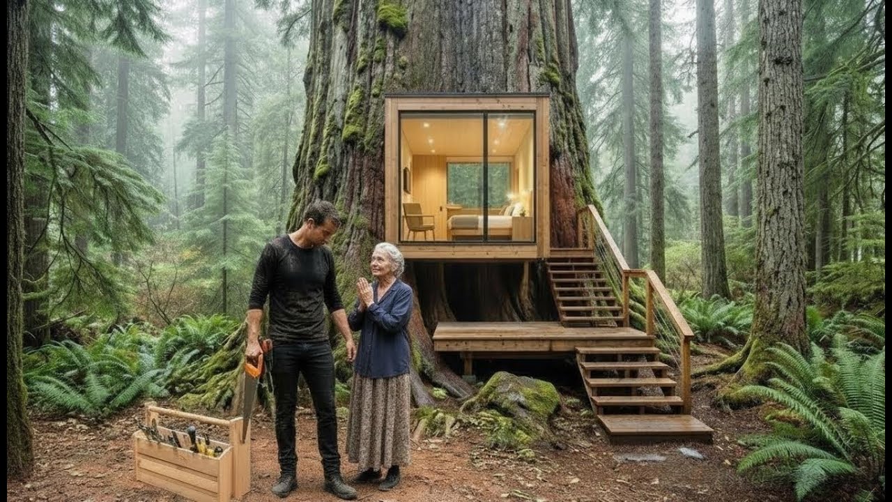 From Disaster to Dream Home (ASMR) : He Built a Modern Treehouse for an Elderly Woman