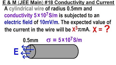 JEE Main Physics E & M #18 Conductivity and Current