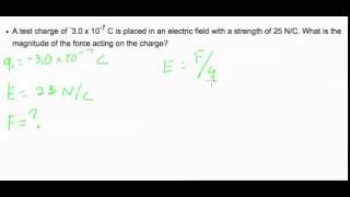 12.3 Electric Field Calculations - Practice Problem 1
