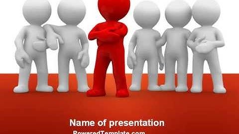 Team Leader PowerPoint Template by PoweredTemplate.com