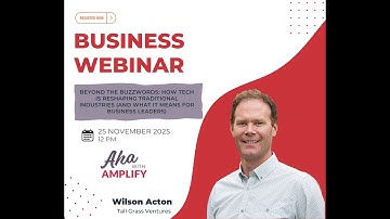 Aha Webinar | Beyond the Buzzwords: How Tech is Reshaping Traditional Industries