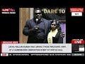Grief at graduation: Minister consoles daughter of slain woman during Tunapuna ceremony.