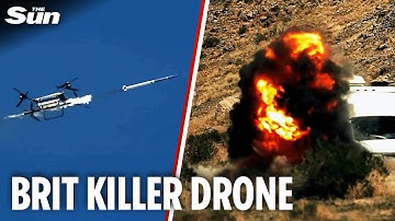 Dramatic moment British drone fires laser guided missile in world first
