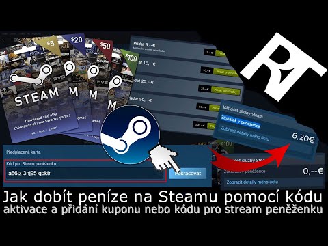 Jak dobít peníze na Steamu pomocí Steam kódu – zadání kódu na Steamu – uplatnění kódu (tutoriál)