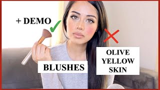 Olive / Yellow / Tan / Medium Skin Tones - What Blush Colours Look Best ? + Demo (Tia Obed)