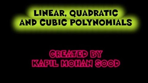 CLASS 9 EX 2.1 Q5 BASICS LINEAR, QUADRATIC AND CUBIC POLYNOMIALS